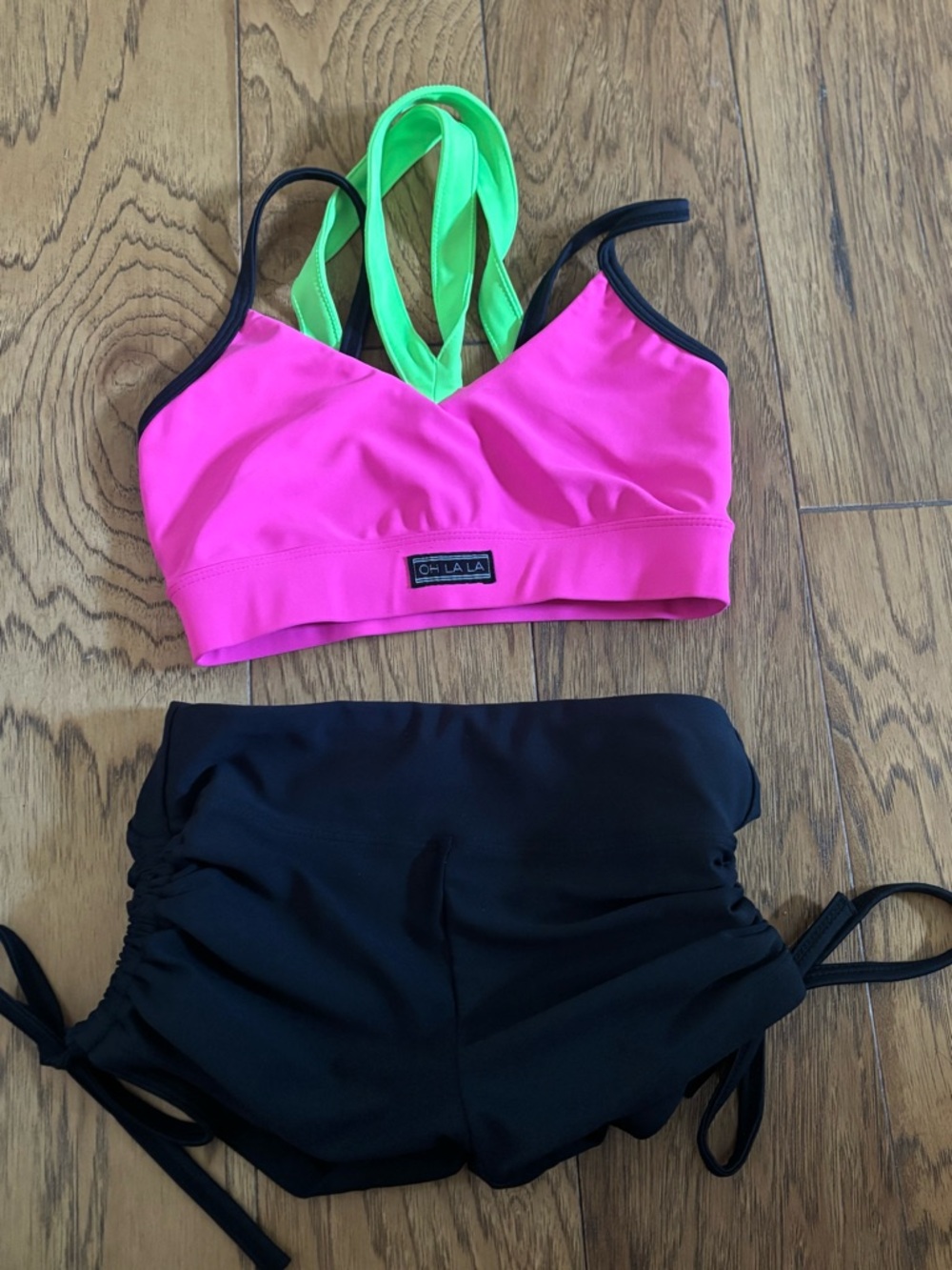 Oh La La Pink & Black Two-Piece Matching Set - size CM